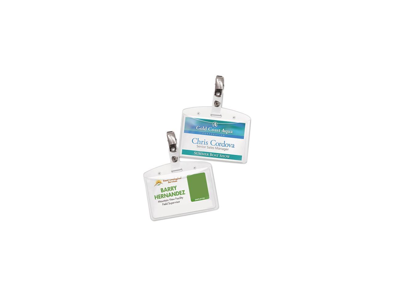 Avery 2921 Photo ID Badge Holder, Horizontal, 2 1/4w x 3 1/2h, Clear ...