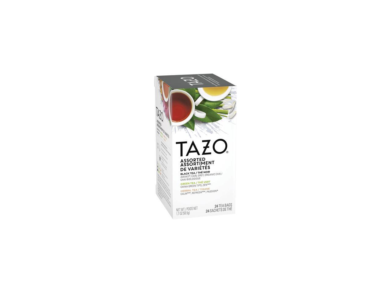TAZO TJL20200 Assorted Tea Bags, Three Each Flavor, 24/Box
