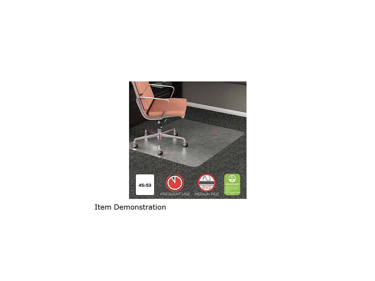 Deflecto RollaMat Frequent Use Chair Mat for High Pile Carpet, 45.00" x 53.00", Clear