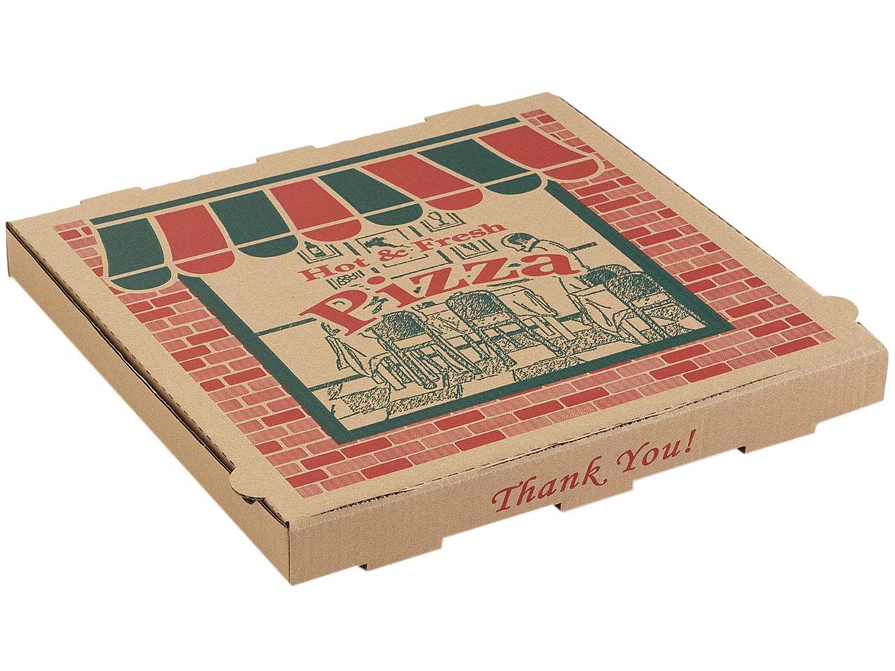 Arvco 9144314 Corrugated Pizza Boxes, 14" x 14" x 1 3/4", Kraft, 50