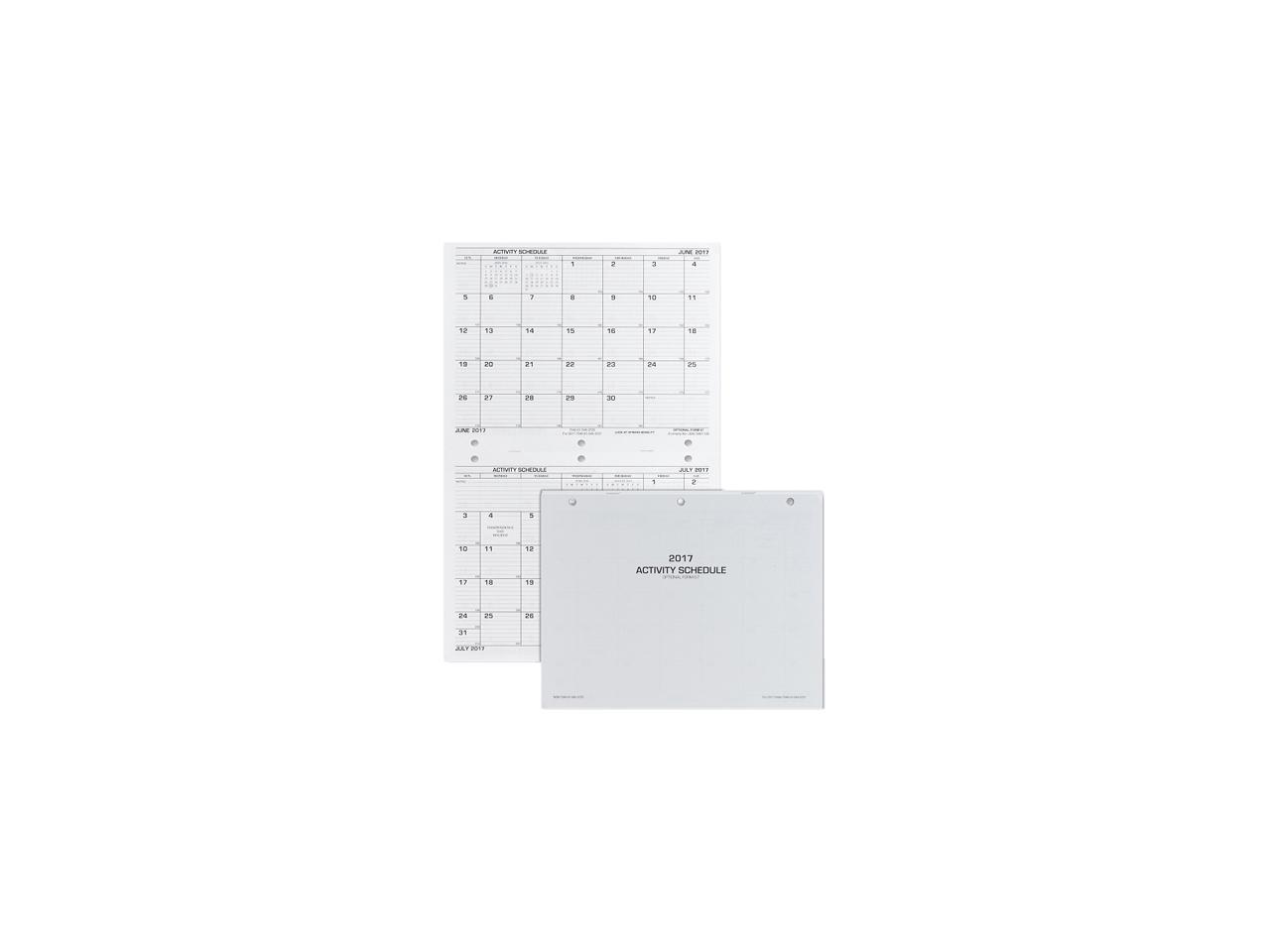 Unicor 5453727 fed flip style activity schedule calendar julian