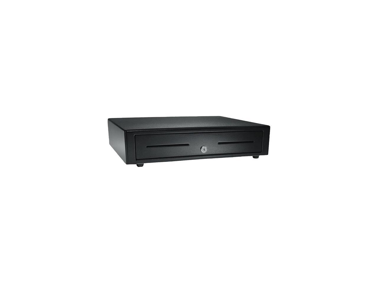 24V 18.8 x 4.3 x 15.2 Black APG VB320-BL1915 Vasario Series Standard-Duty Painted-Front Cash Drawer with MultiPRO 320 Interface 