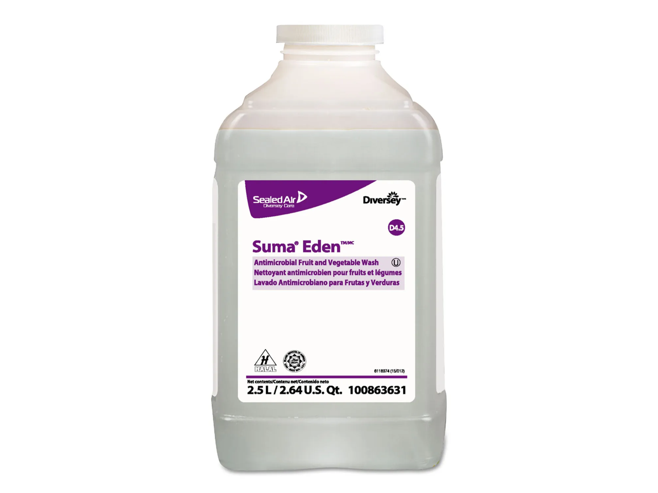 Diversey 100863631 Suma Eden D4.5, 2 x 84.5 oz., Antimicro, Fruit