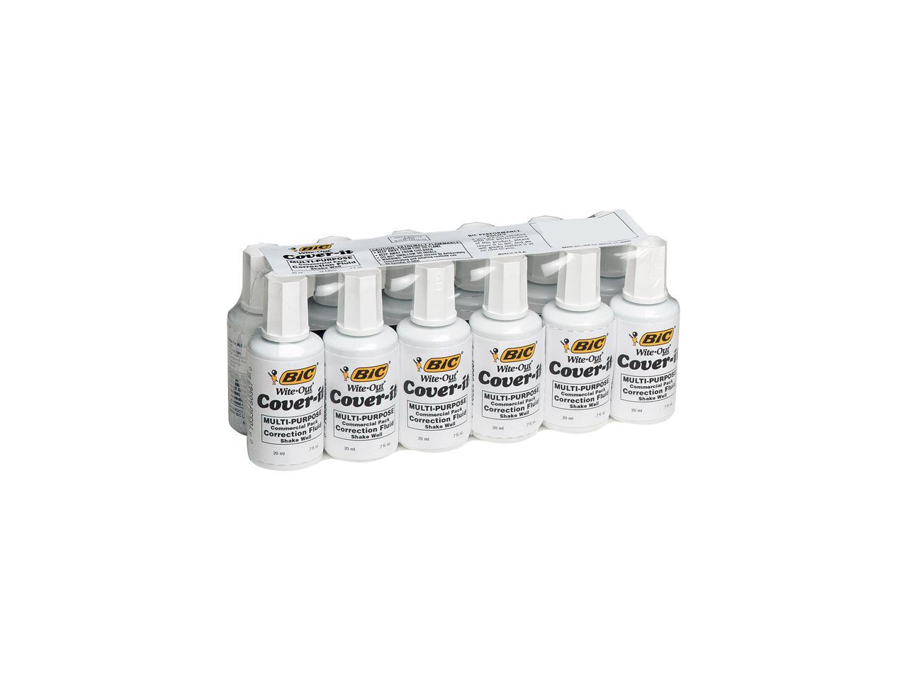 BIC WOC12 CoverIt Correction Fluid, 20 ml Bottle, White, Dozen