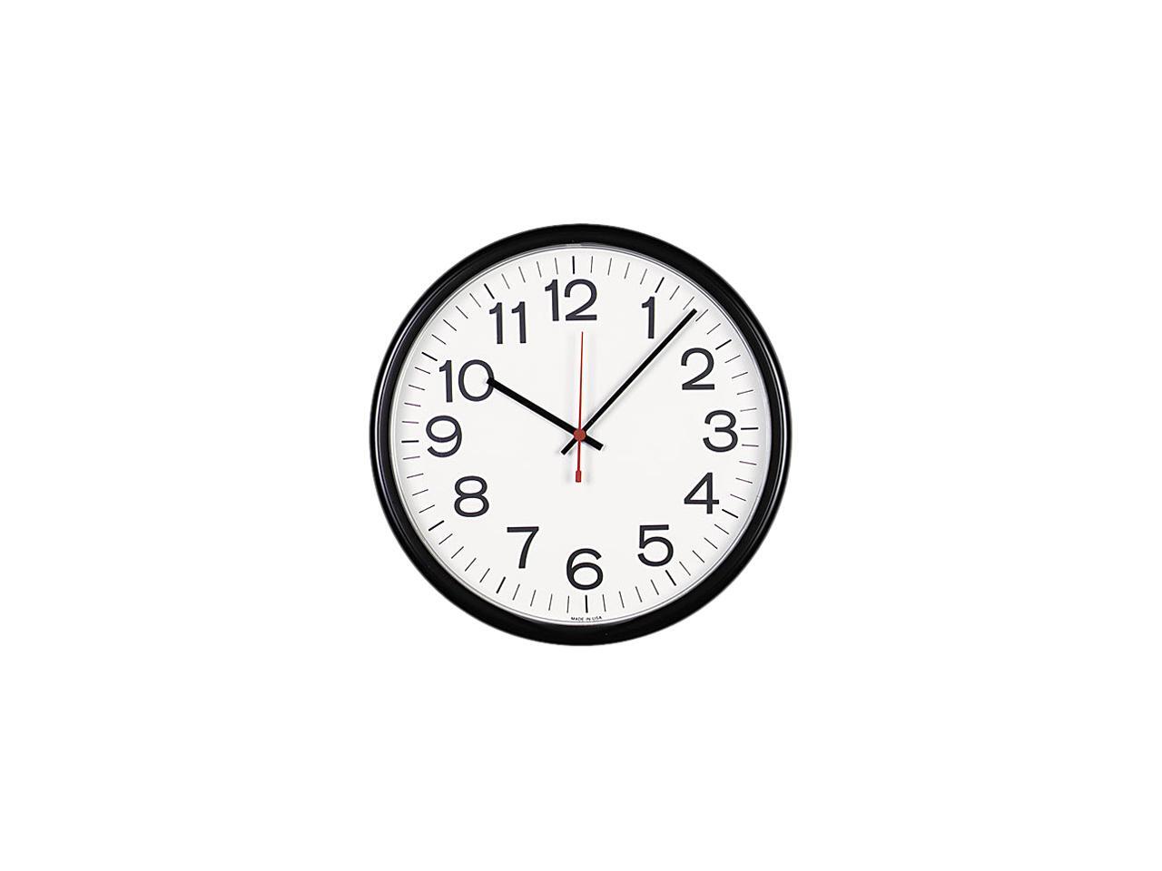 Universal UNV11381 Indoor/Outdoor Clock, 131/2in, Black