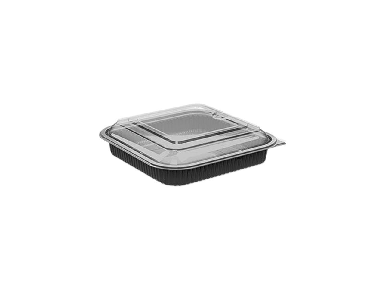 Anchor 4118521 Culinary Squares CDCS85321/CSLH1 Black Base, Antifog MW Low Dome Lid