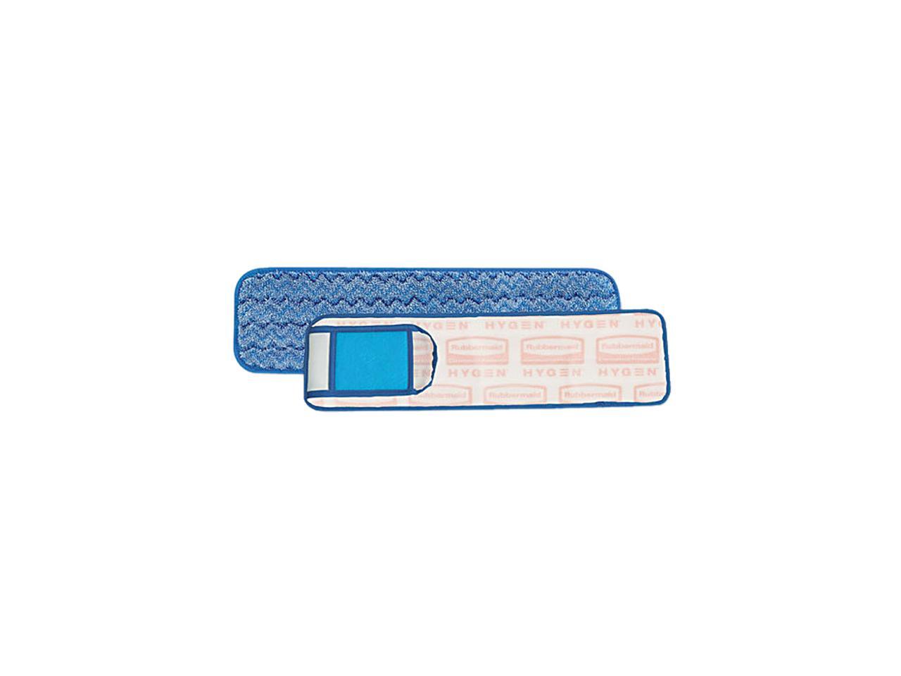 Blue Q415BE Nylon//Polyester Microfiber 18 Inches Long Rubbermaid Commercial Wet Pad with Scrubber