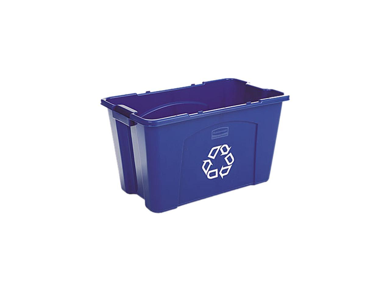 Rubbermaid Commercial 571873BE Stacking Recycle Bin, Rectangular