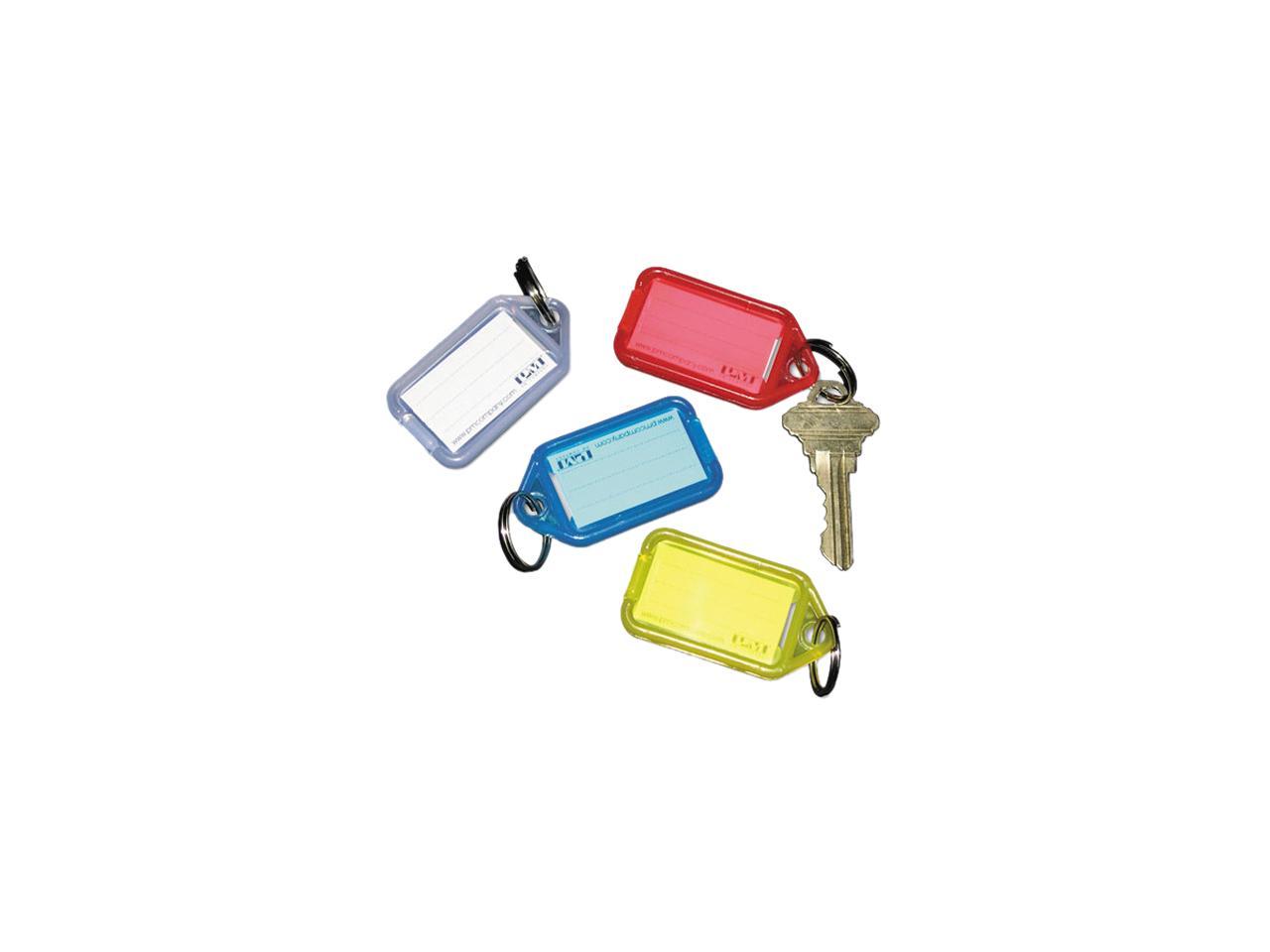 6 Pack Assorted 1 1/8 x 2 1/4 4/Pack Extra Color-Coded Key Tags for Key Tag Rack 