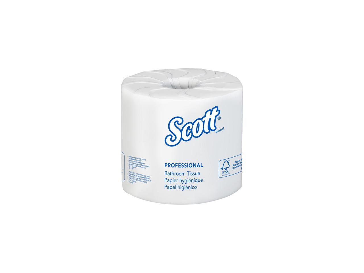 Scott Essential 100% Recycled Fiber Standard Roll Bathroom Tissue ...