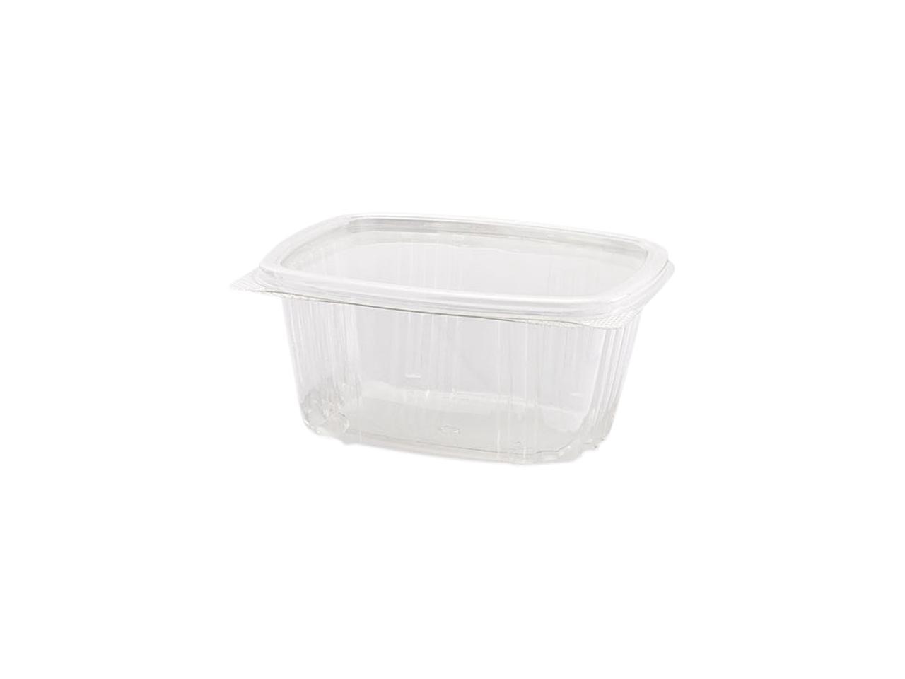 Genpak AD08 Clear Hinged Deli Container, 8oz, 5 3/8 x 4 1/2 x 1 1/2 ...