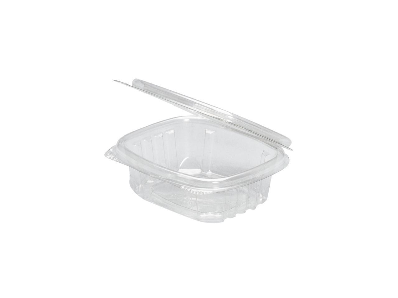 Genpak AD32F Plastic HingedLid Deli Containers, High Dome, 32 oz