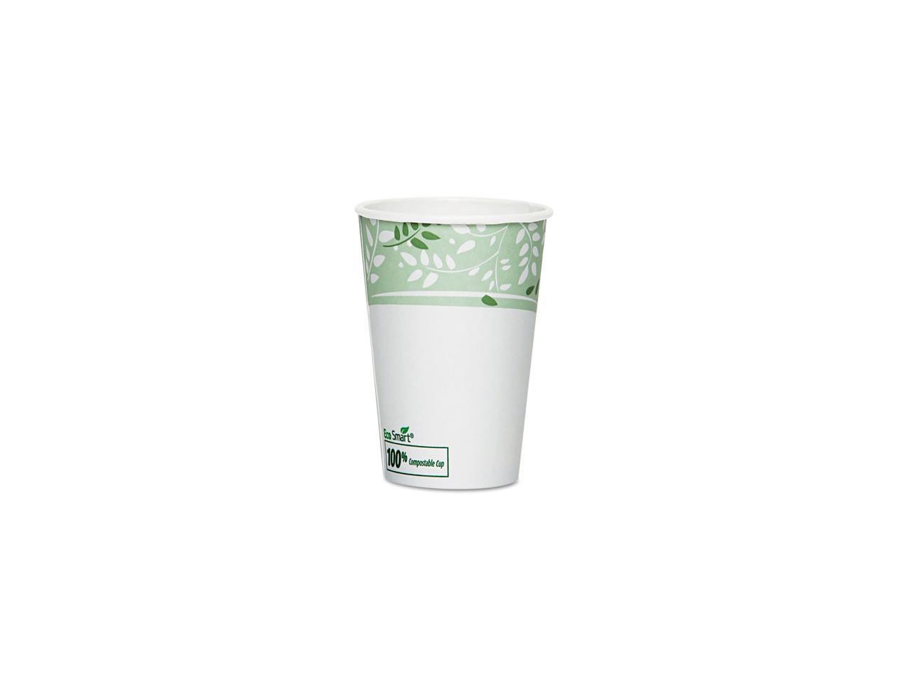 Dixie 2346PLAPK EcoSmart Hot Cups, PLA Lined Paper, Viridian, 16 oz