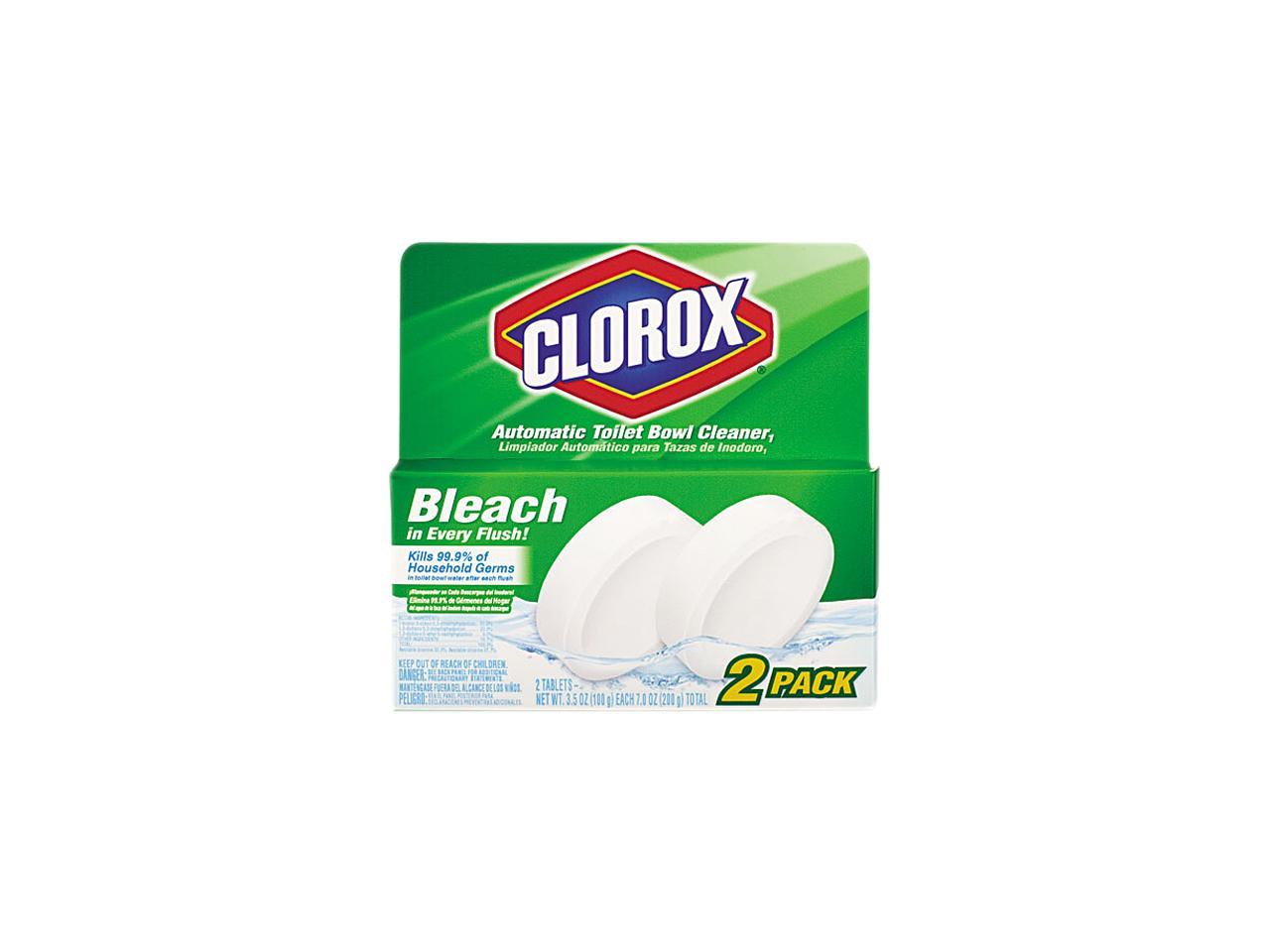 Clorox 00946 Toilet Bowl Cleaner w/Bleach, 3.5 oz Tablet, 2/Pack ...