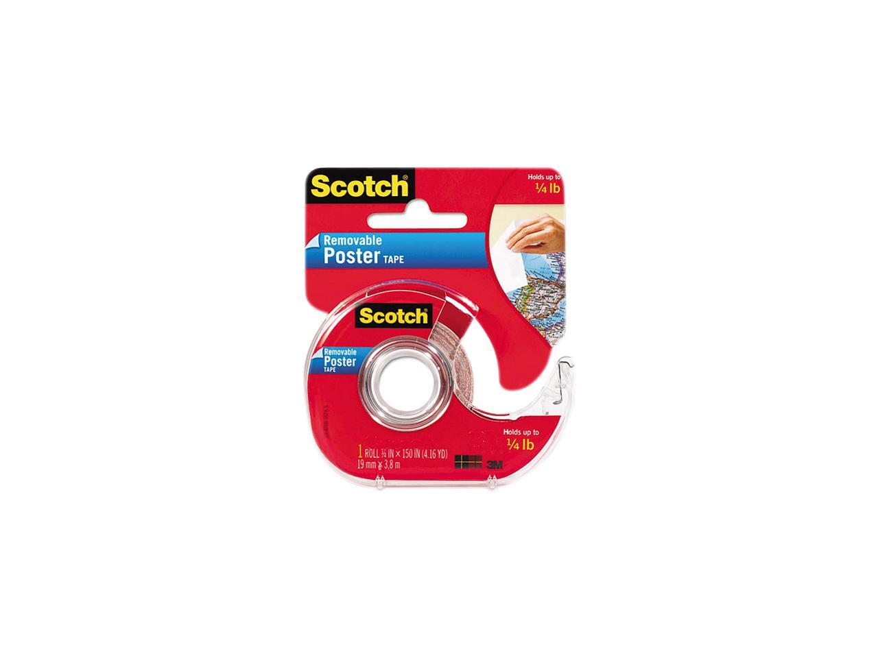 Scotch 109 Wallsaver Removable Poster Tape, DoubleSided, 3/4" x 150