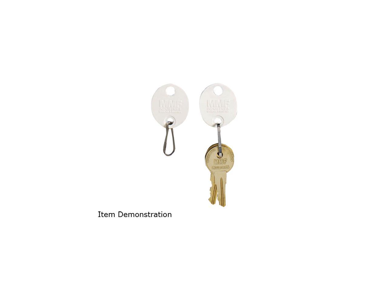 MMF 201800706 Oval Plastic Key Tags Plastic 20 / Pack White