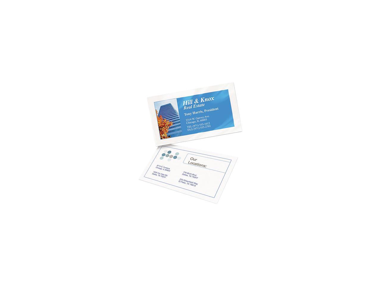 Avery 8859 TwoSided Printable Clean Edge Business Cards, Glossy White