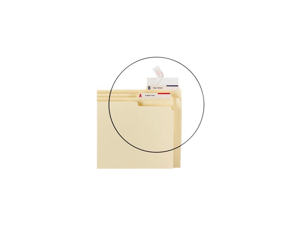 Smead 67600 Seal & View File Folder Label Protector, Clear Laminate, 3