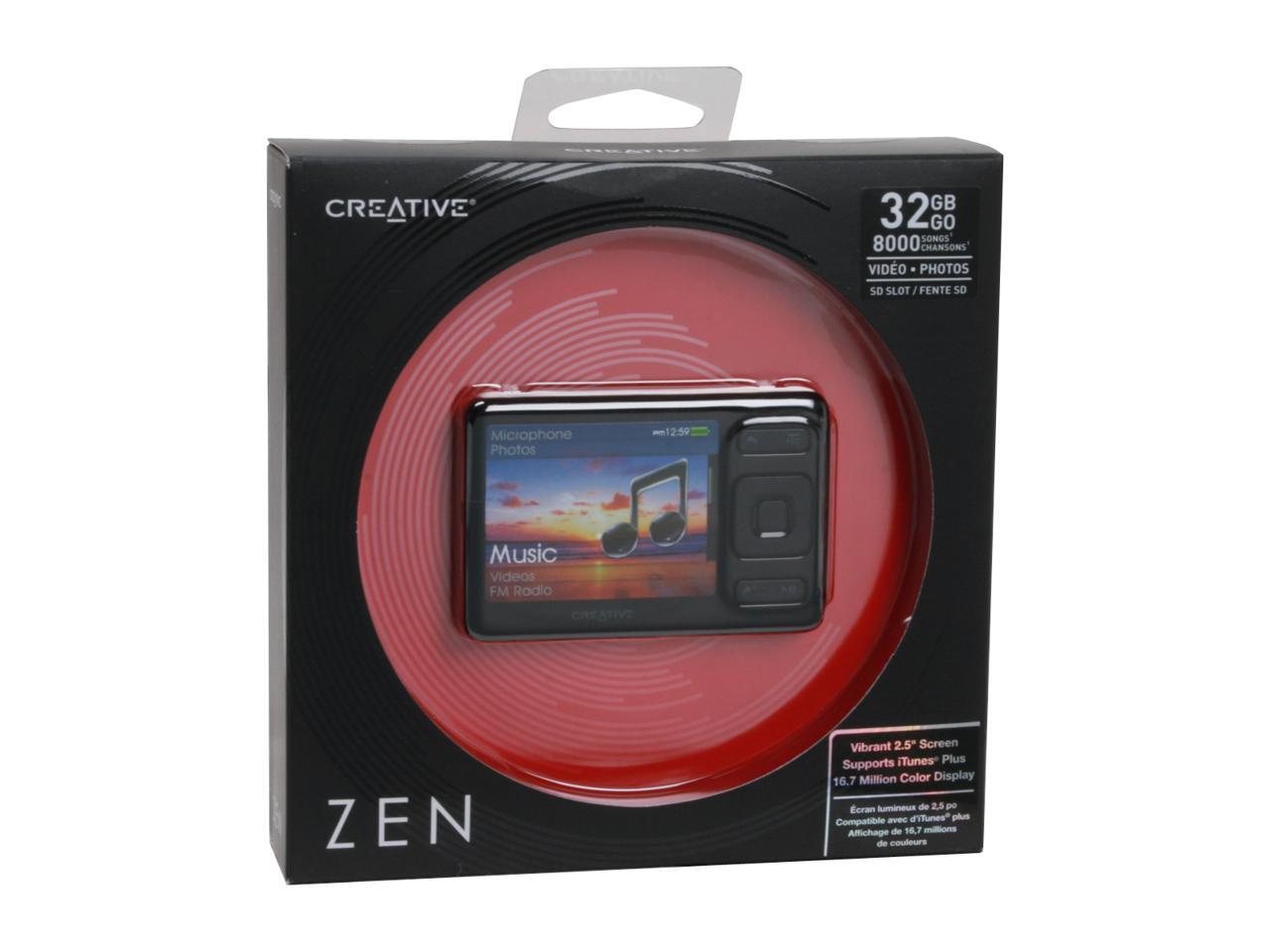 Creative ZEN 2.5" Black 32GB MP3 / MP4 Player