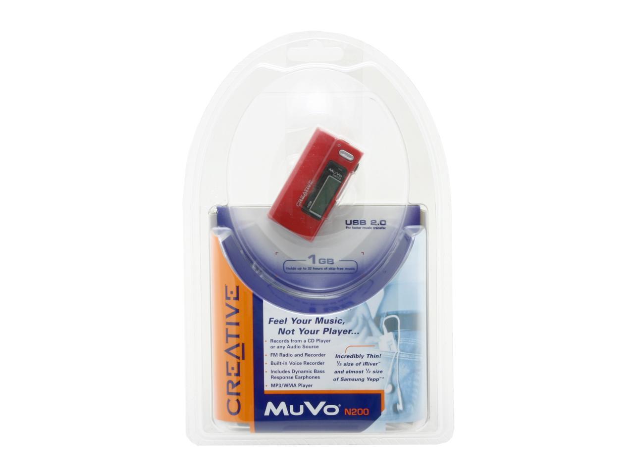Creative MuVo Red 1GB MP3 Player 70PF121300000