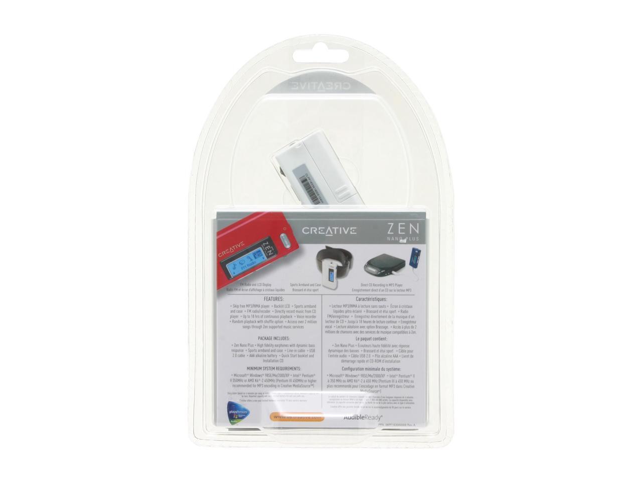 Creative ZEN Nano Plus White 1GB MP3 Player