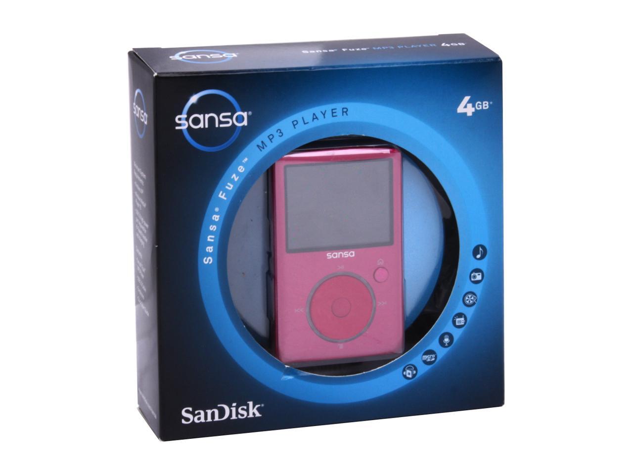 SanDisk Sansa Fuze 1.9" Pink 4GB MP3 / MP4 Player