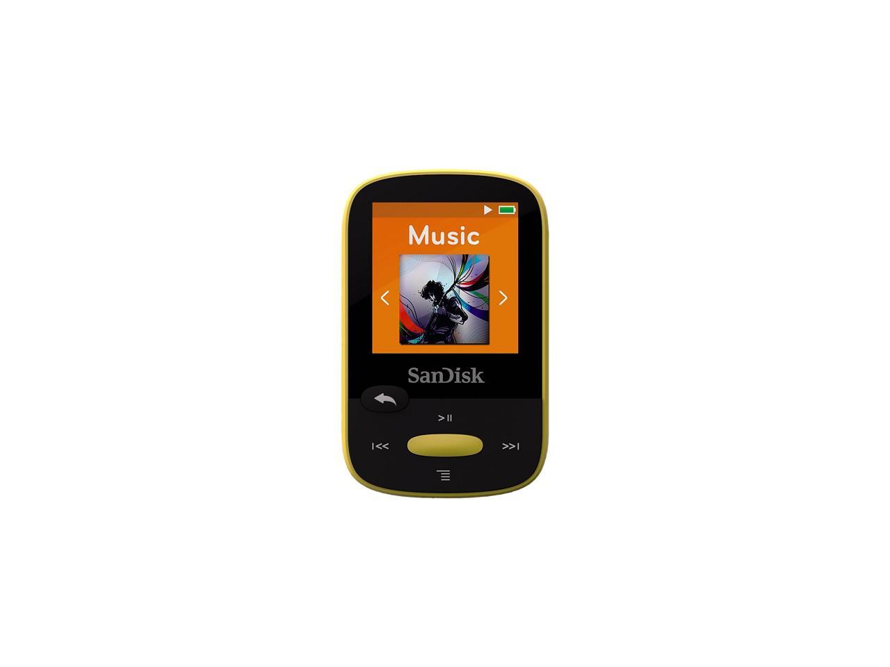 SanDisk 1.44" Yellow 8GB MP3 Player SDMX24008GG46Y Newegg.ca