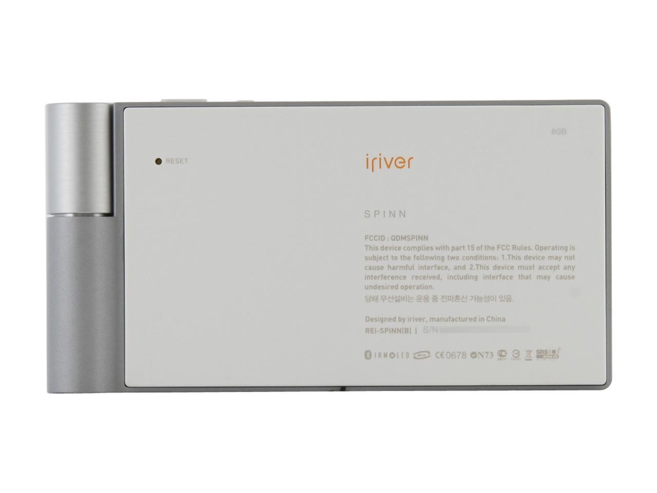 iRiver 3.3" Silver 8GB MP3 / MP4 Player SPINN - Newegg.com