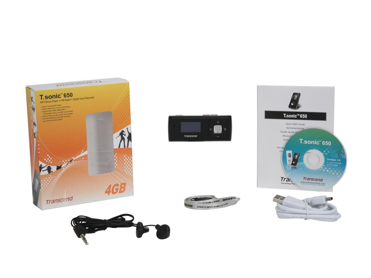Transcend T.sonic Black 4GB MP3 Player T.sonic 650