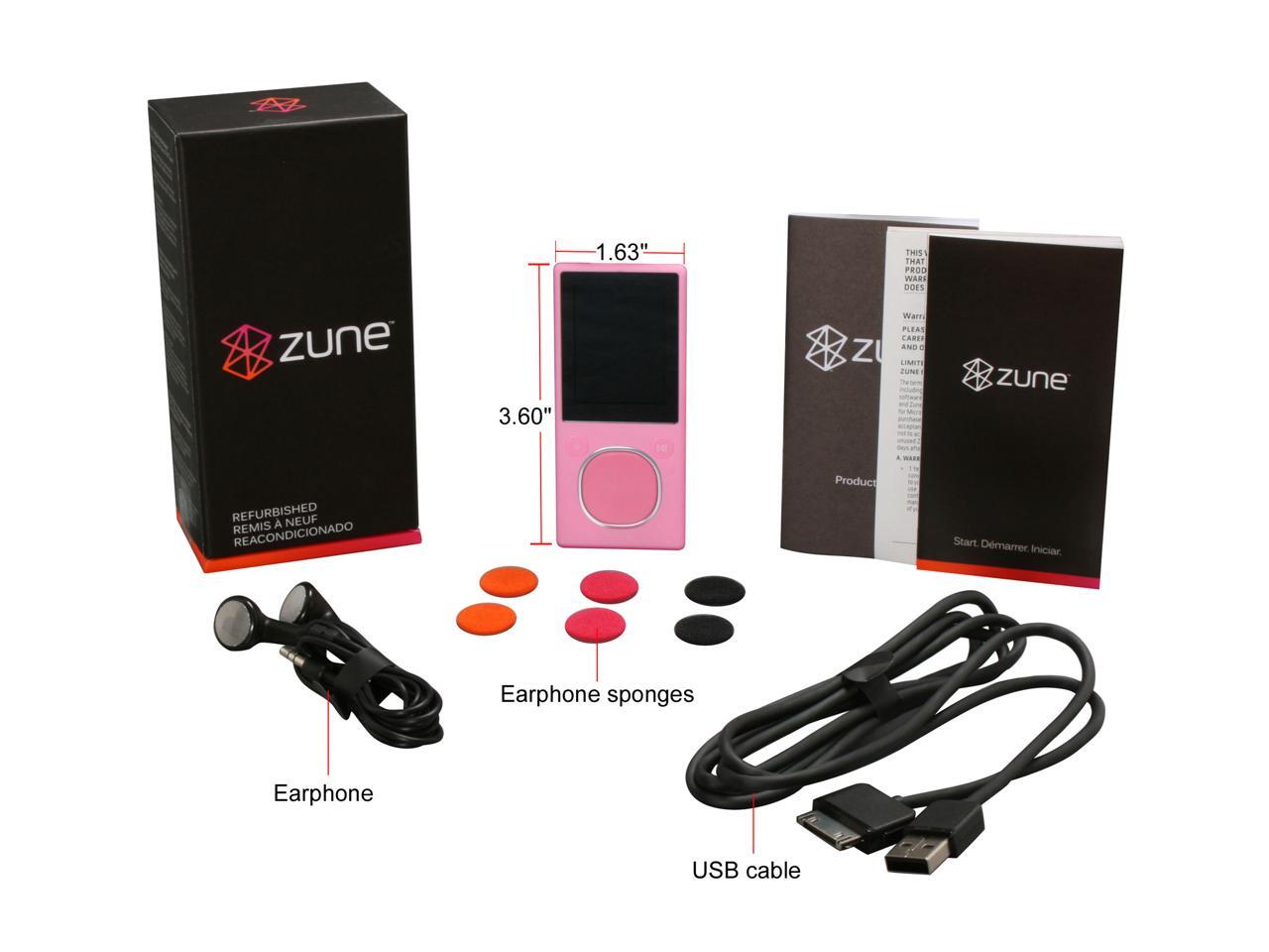 Refurbished Microsoft Zune 1.8" Pink 8GB MP3 / MP4 Player