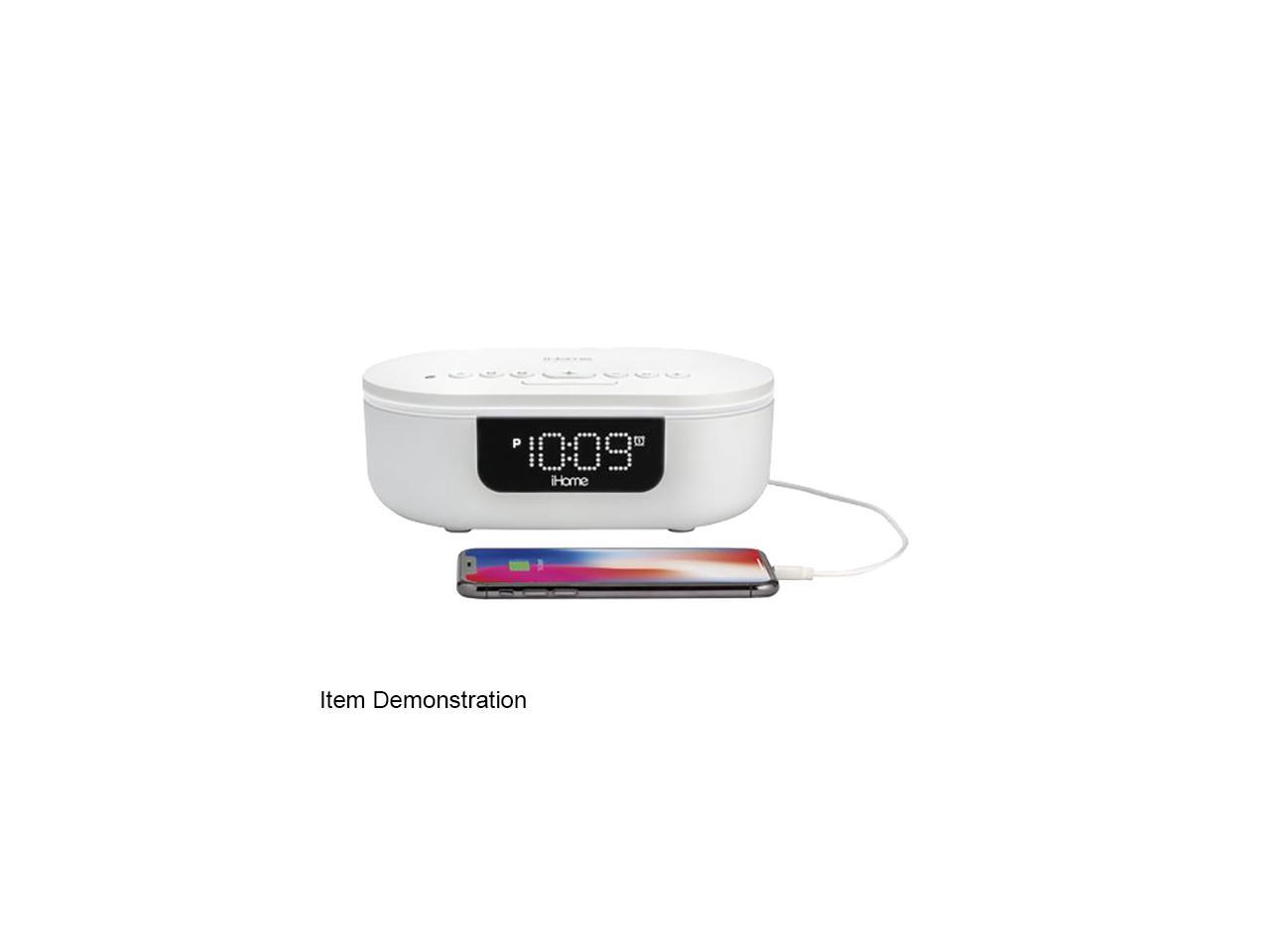iHome IUVBT1W POWERUVC PRO UVC Sanitizer with Bluetooth Speaker and