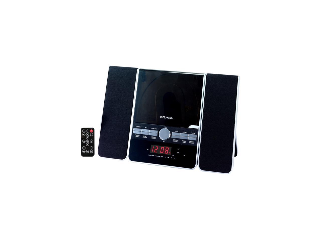 Craig CD Shelf System with AM/FM Stereo Radio and Dual Alarm Clock, 3Piece CM427