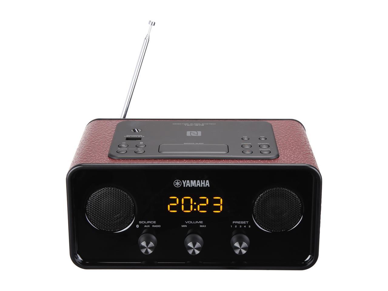 YAMAHA TSXB72DR Bluetooth Desktop Clockradio / Alarm System Red