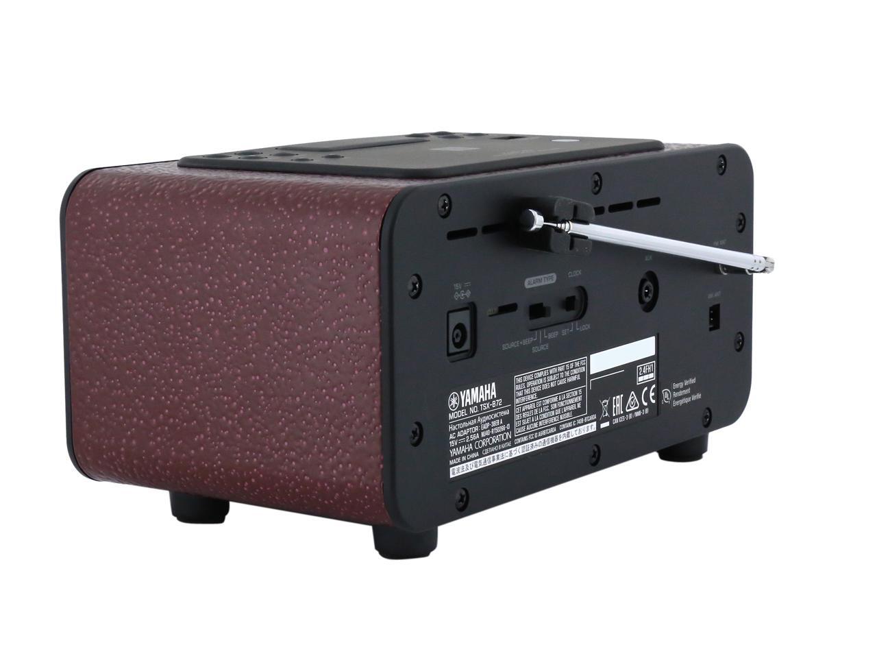 YAMAHA TSXB72DR Bluetooth Desktop Clockradio / Alarm System Red