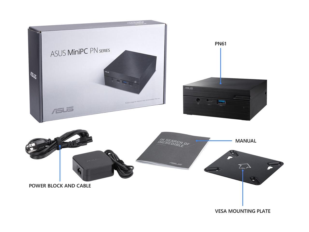 Asus Pn61 7026md Black Mini Booksize Barebone System Newegg Com