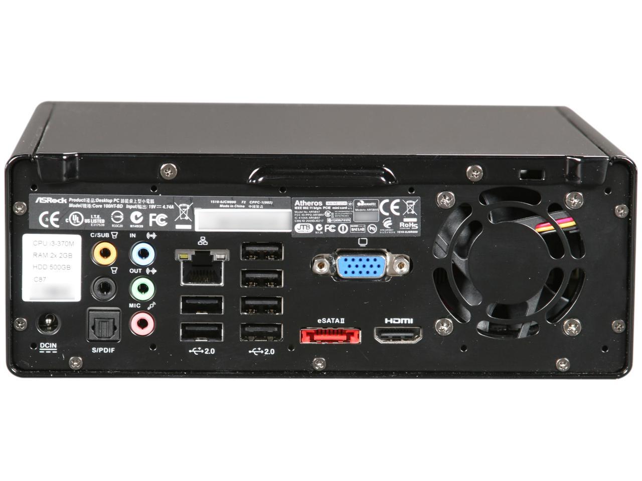 ASRock CORE 100HT-BD/B2 Intel Socket PGA988 Intel HM55 1 x HDMI ...