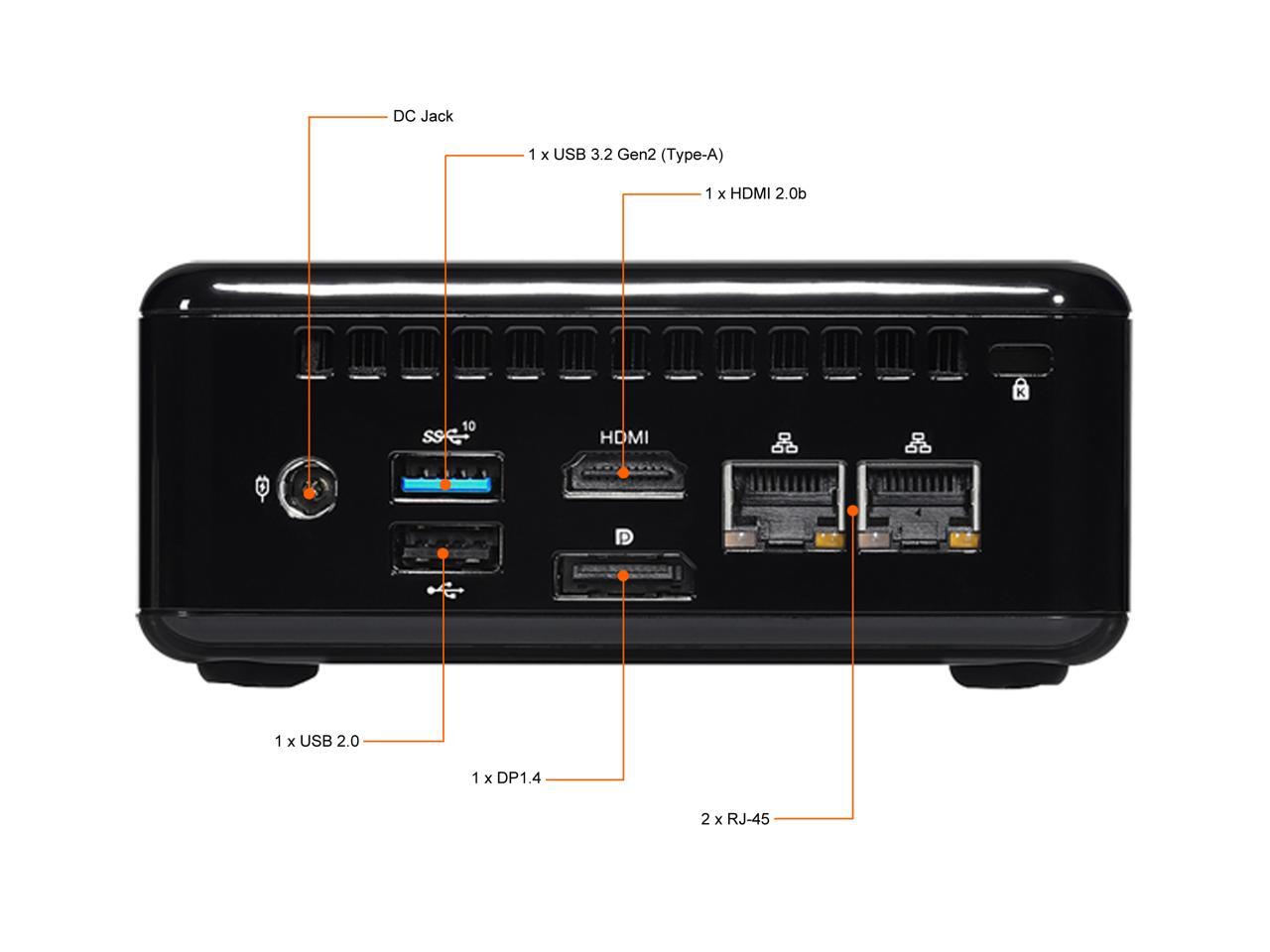 ASRock Industrial NUC BOXJ6412 Black Mini / Booksize Barebone System