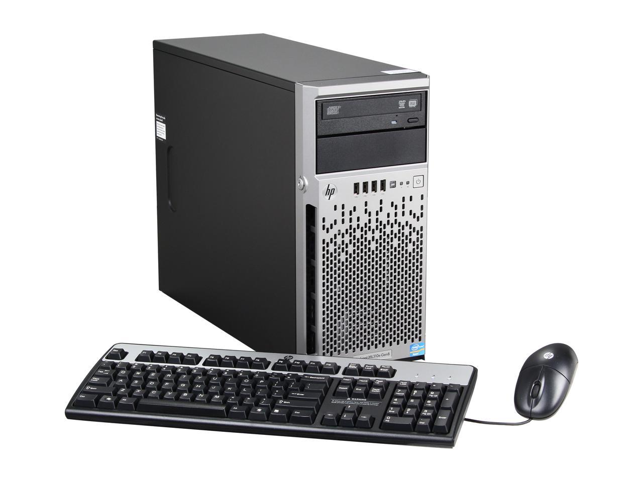 Hp Proliant Ml310e Gen8 Micro Atx Tower 4u Server System Intel Xeon 12v2 3 1ghz 4c 4t 4gb Ddr3 S01 Newegg Com