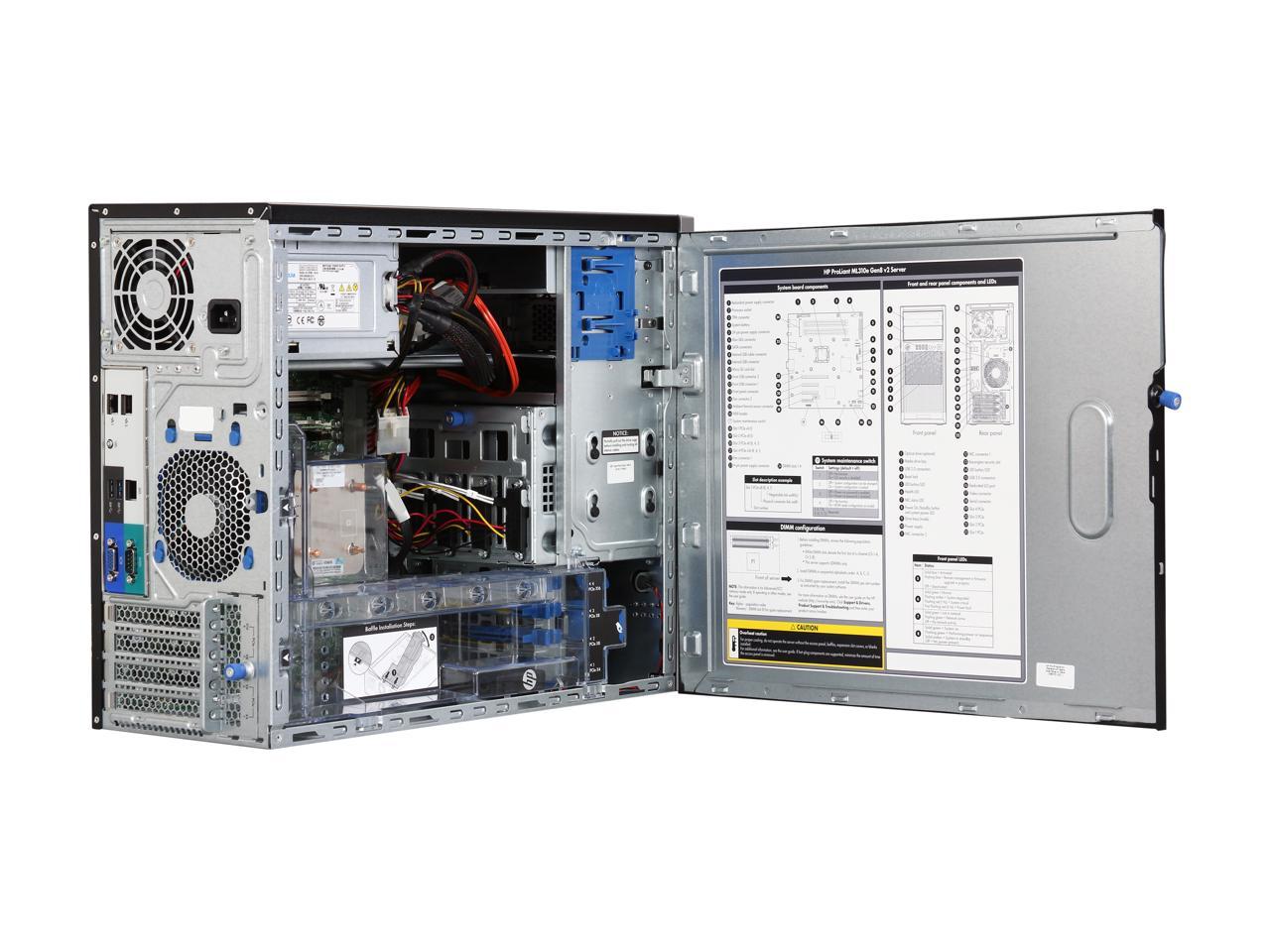 Hp Proliant Ml310e Gen8 V2 12v3 1p 4gb Nhp 4 Lff 350w Ps Server Smart Buy S01 Newegg Com