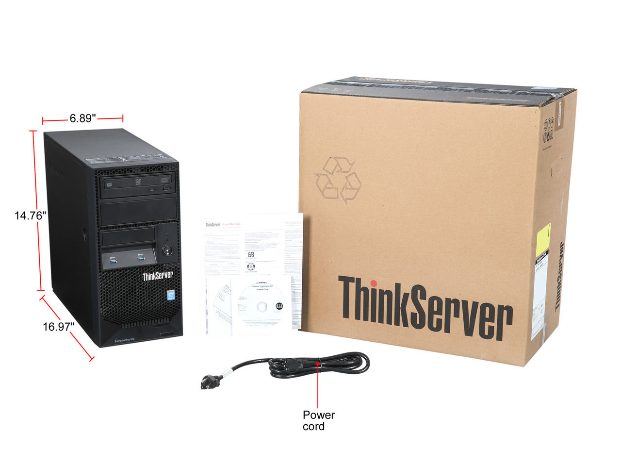 Thinkserver System Lenovo ThinkServer TS140 Tower Server System Intel Core i3-4150 3.5 GHz ...
