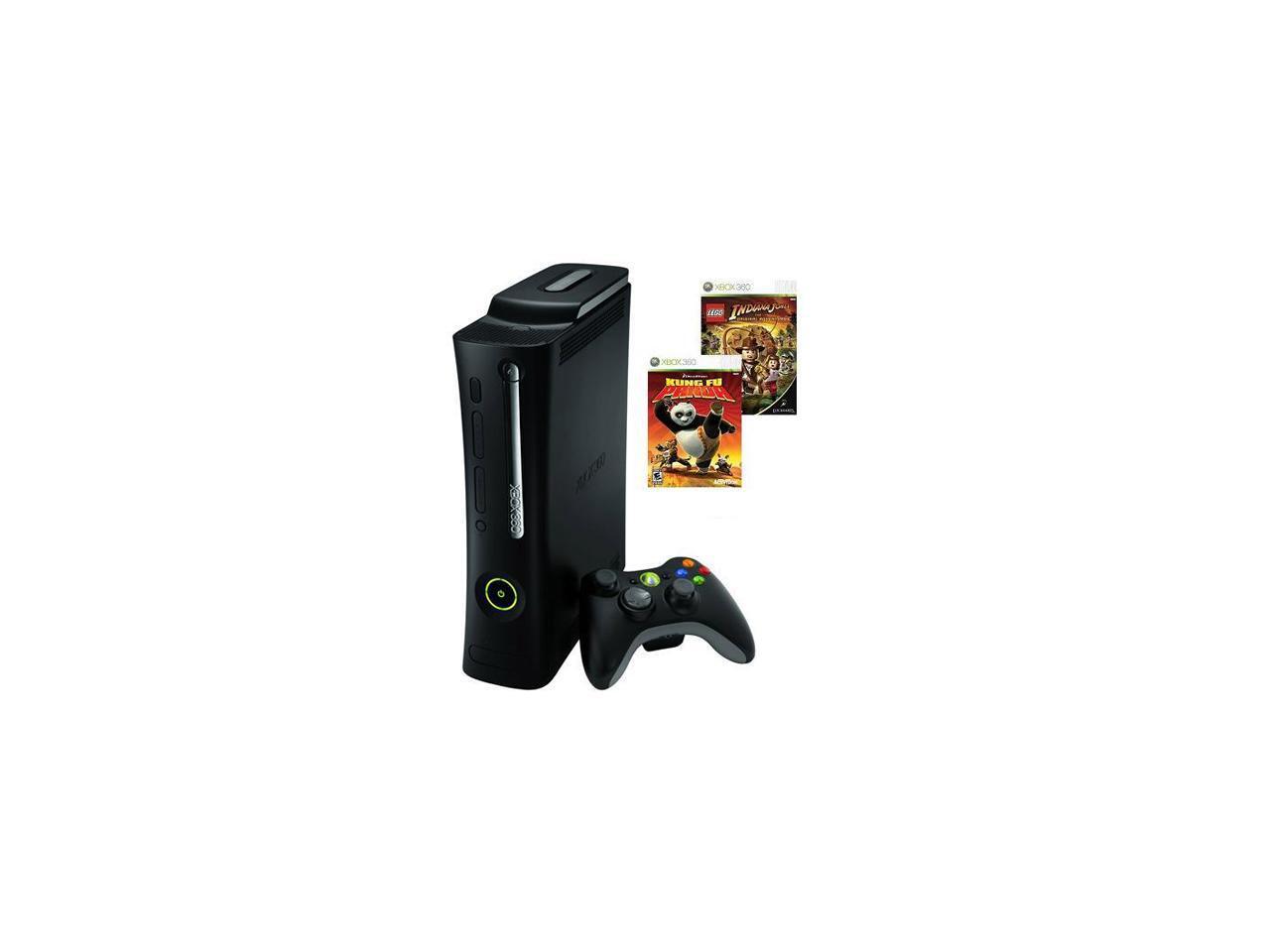 Open Box Microsoft Xbox 360 Elite Holiday Bundle 120 GB HD w/2 Free