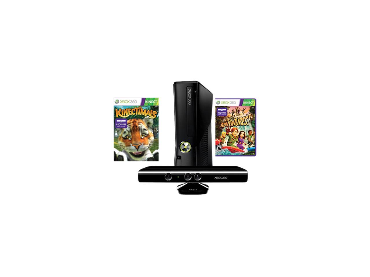 Microsoft Xbox 360 4gb Kinect Bundle Wkinectimals And Kinect Adventures 