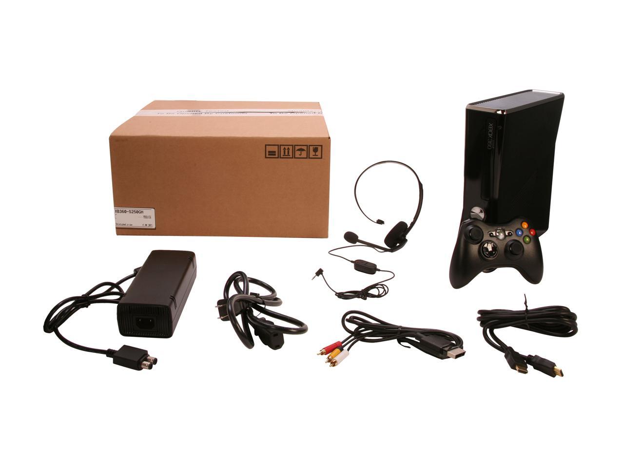 Refurbished: Microsoft Xbox 360 Elite 250 GB Hard Drive Black - Newegg.com