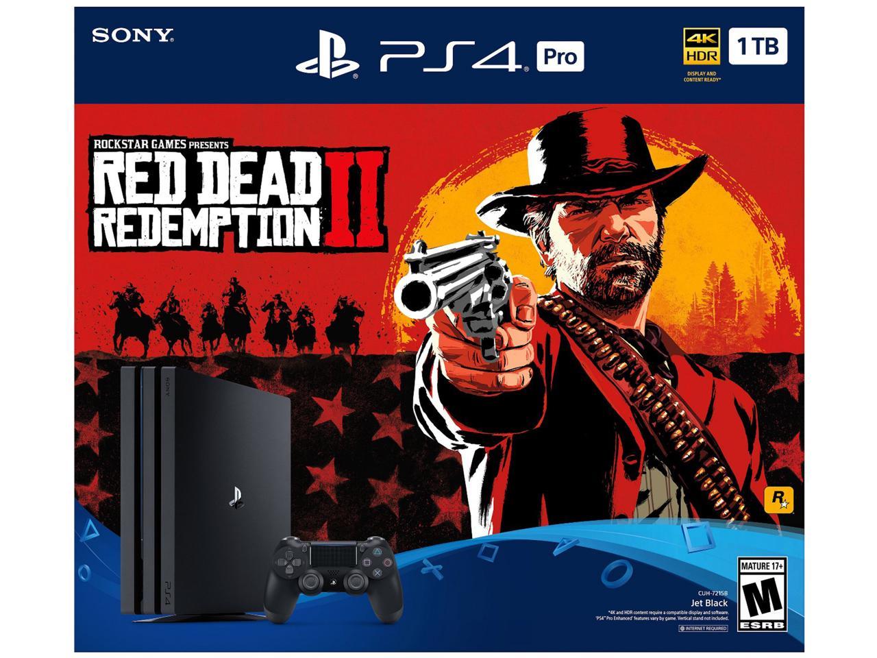 Playstation 4 Pro 1tb Bundle Red Dead Redemption 2 Newegg Com