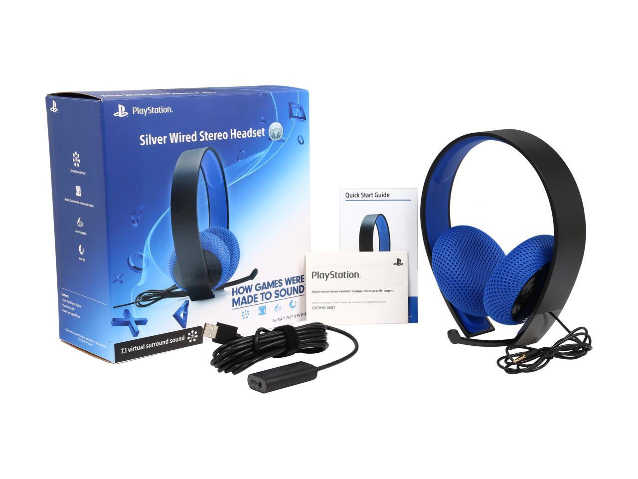 ps4 silver wired headset