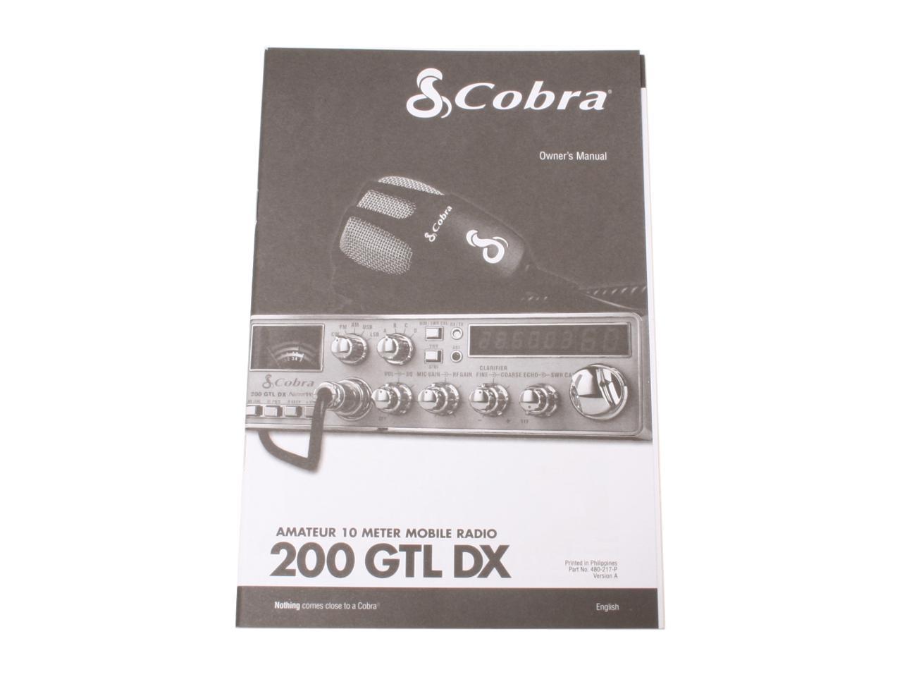 Cobra 200 Gtl Dx Full Featured Amfmssbcw 10 Meter Amateur Radio With Nigtwatch Illumination 