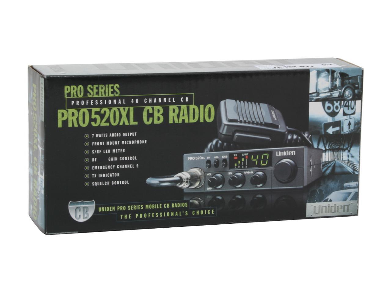 Uniden Compact Mobile CB Radio with PA PRO520XL