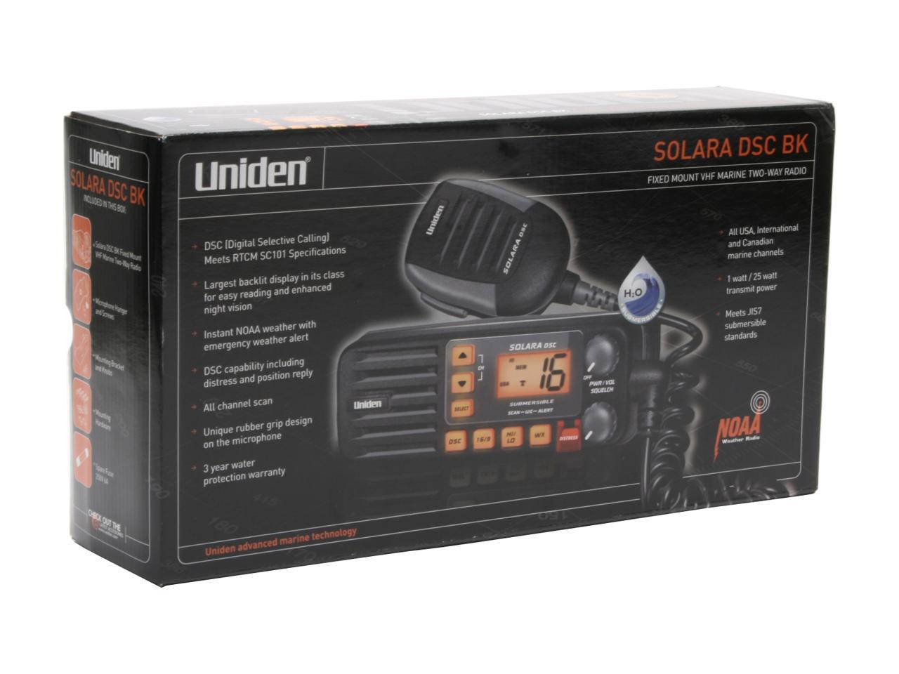 Uniden SOLARADSC BLACK VHF Marine Radio