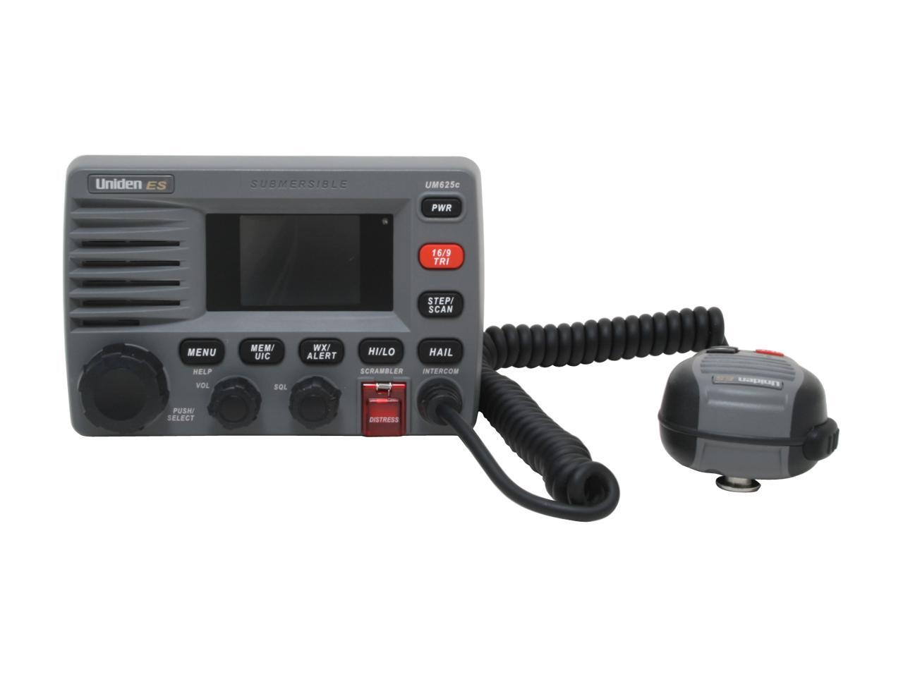 Uniden UM625CBK Fixed Mount VHF/Loud Hailer 30 Watt Marine Radio