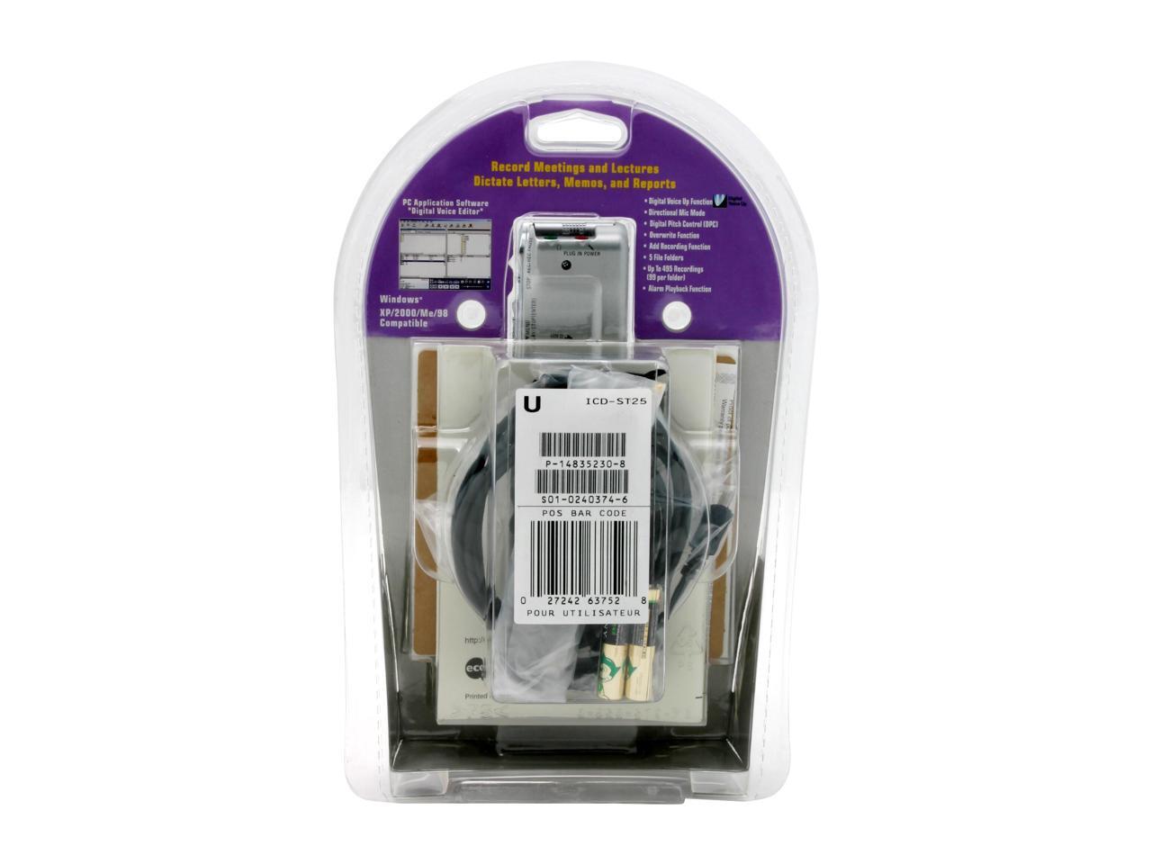 SONY ICDST25 695Minute Digital Voice Recorder